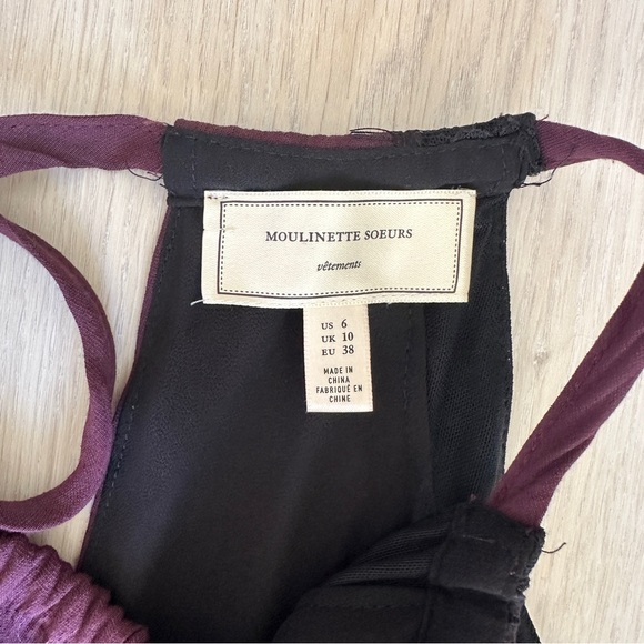Moulinette Soeurs Plum and Black Dress size 6 - Picture 5 of 6